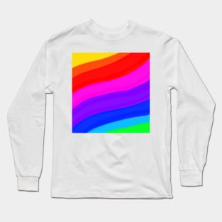 Colorful stripes pride month art Long Sleeve T-Shirt